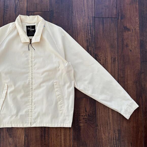 Other - Vintage Work Jacket Men's Yellow Full Zip Gabardine 60s Talon 70s Chore Light